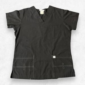 Katherine Heigl Collection Scrubs Layered Top Women's No Tag Size S-M Embroidery